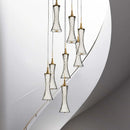 lustre moderne led en cristal pour décoration maison
