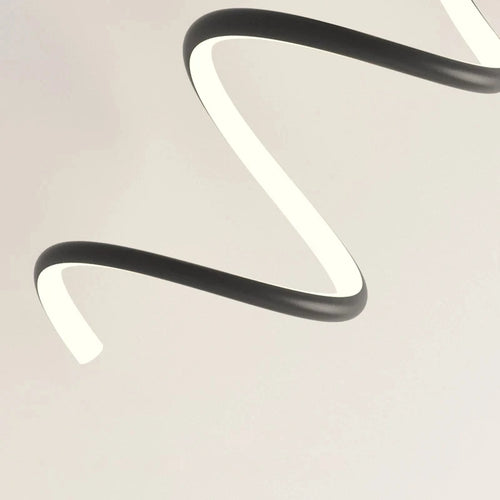 applique murale scandinave simple en spirale en aluminium et métal led
