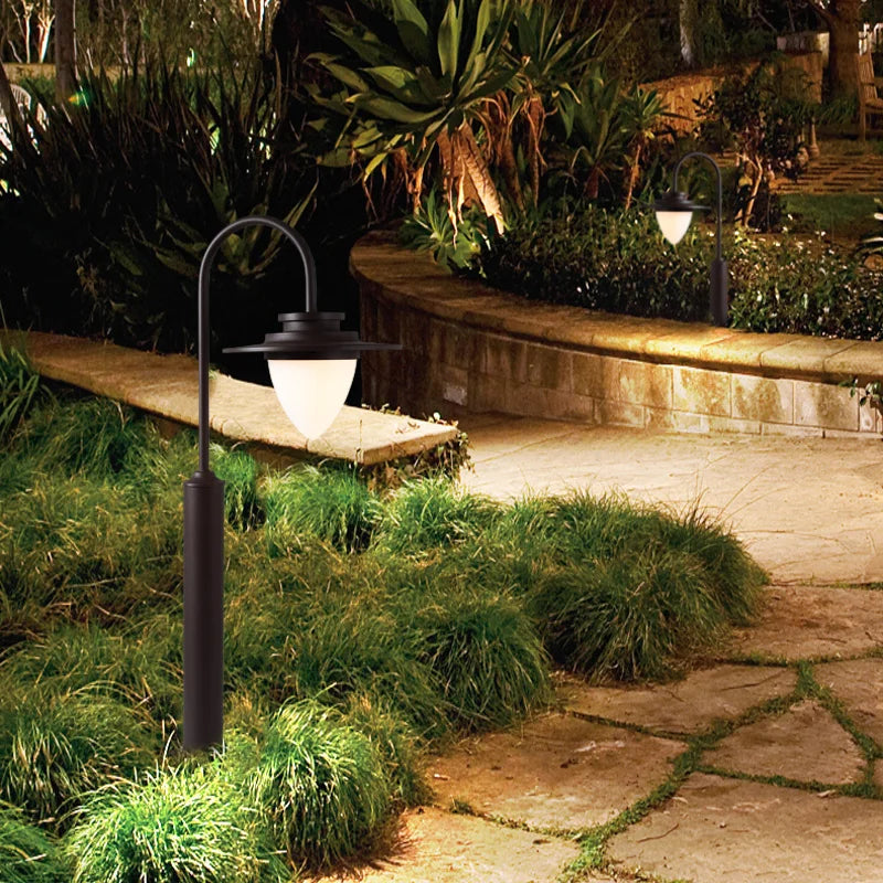 Lampadaire extérieur de pelouse pour jardin moderne en aluminium - vue 5 sur 8