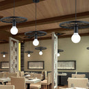 suspension rétro à led en fer pour éclairage intérieur
