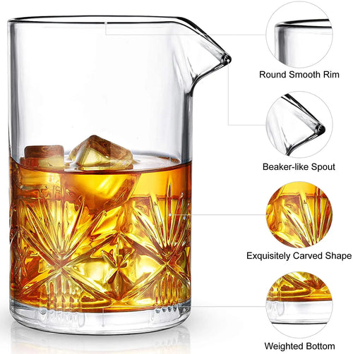 Verre cocktail relief cloute 700 ml style moderne