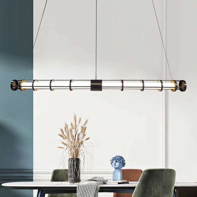 lustre postmoderne en métal créatif design minimaliste américain