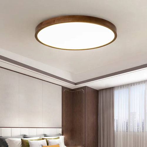 Plafonnier en bois abat-jour éclairage intérieur