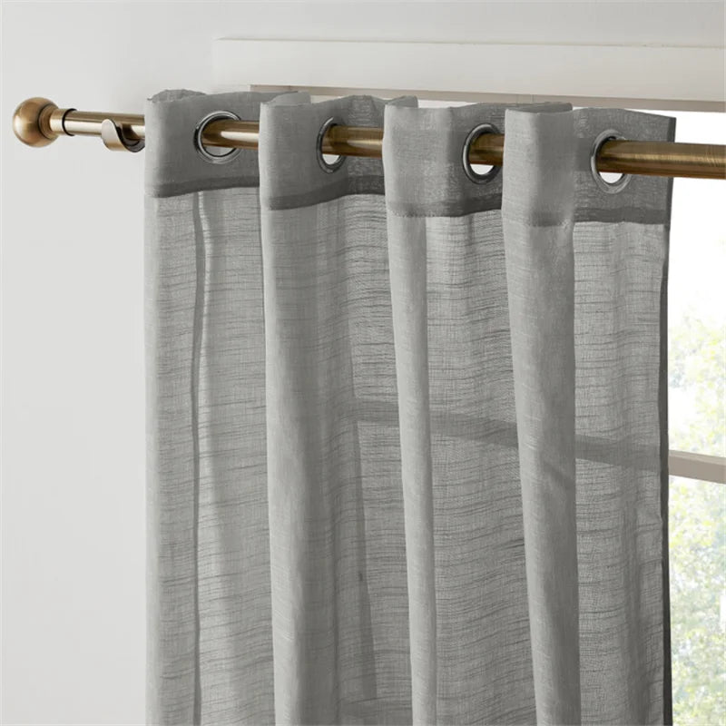 Voilage tulle translucide moderne sur mesure salon chambre - vue 2 sur 10