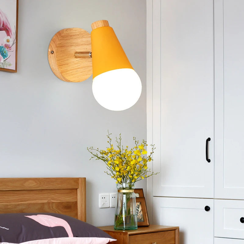 Applique murale nordique Macaron en fer et bois - vue 5 sur 10