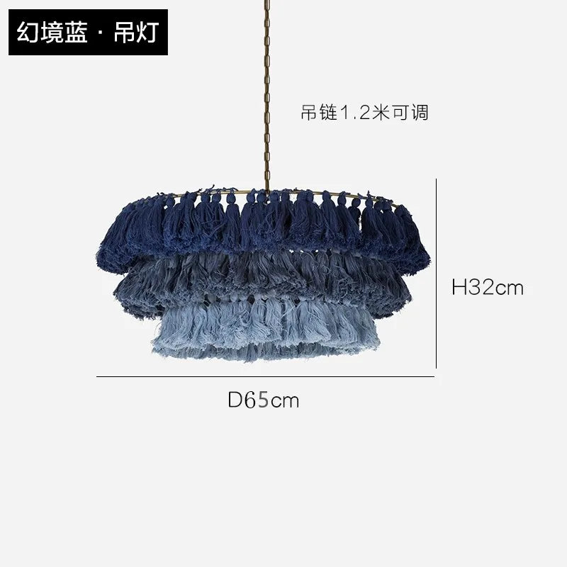 suspension moderne en coton avec pampilles design nordique artistique - vue 11 sur 22