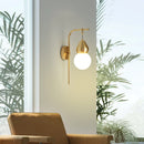 JMZM 	 Style chinois gourde rondin applique chêne naturel Texture abat-jour chambre cuivre salon TV fond applique