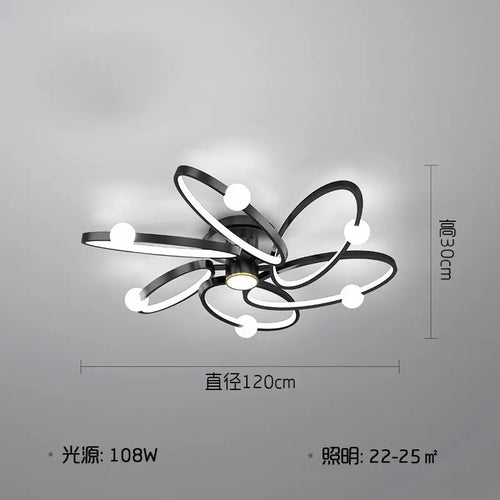 plafonnier led noir anneau maison décor luminaire