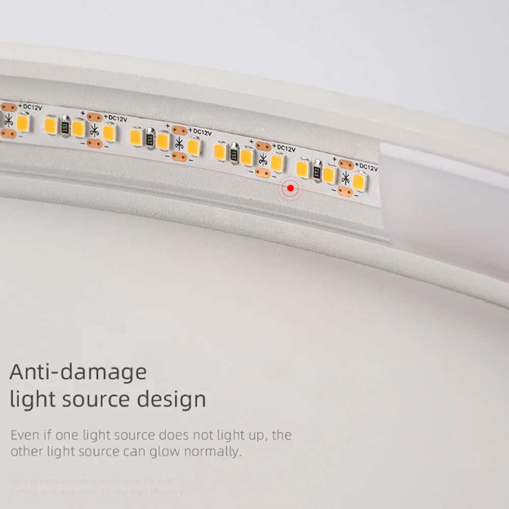 plafonnier led rond blanc - vue 6 sur 6