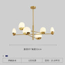 lustre moderne en verre à LED design créatif pour intérieur élégant