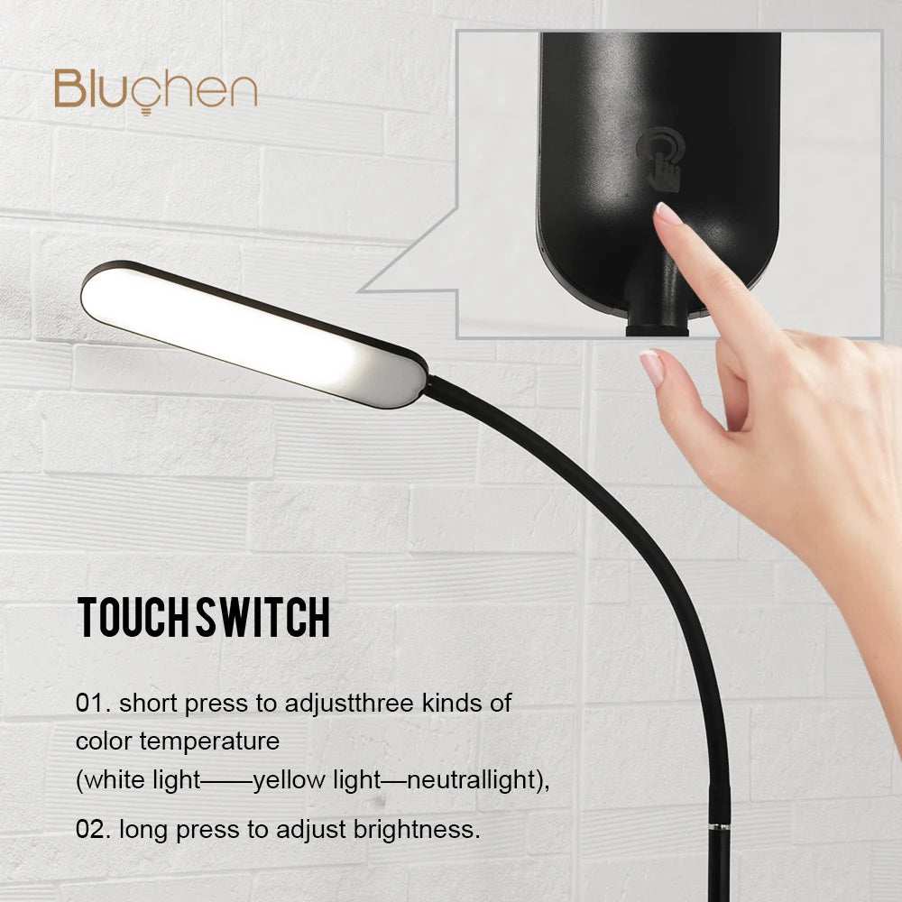 lampadaire led moderne avec interrupteur tactile et télécommande - vue 6 sur 6