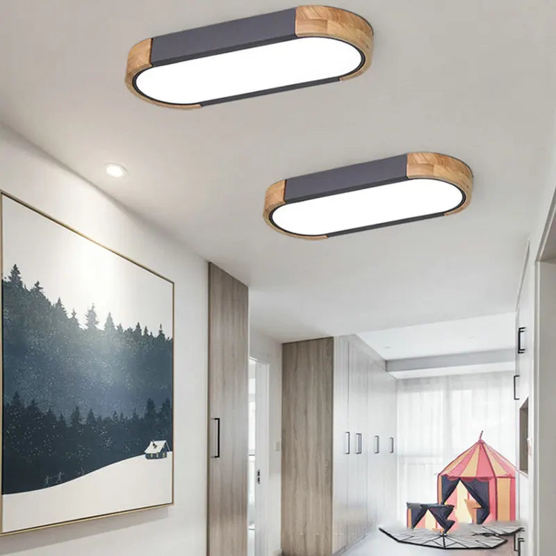 plafonnier nordique long 3 coul fermentation gradation led lampe - vue 4 sur 14
