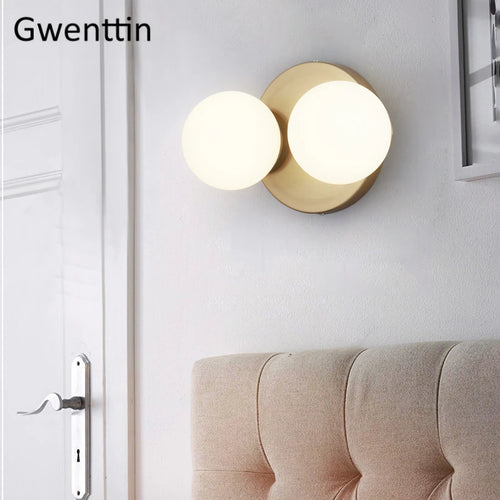 applique murale moderne à led en verre pour décoration intérieure