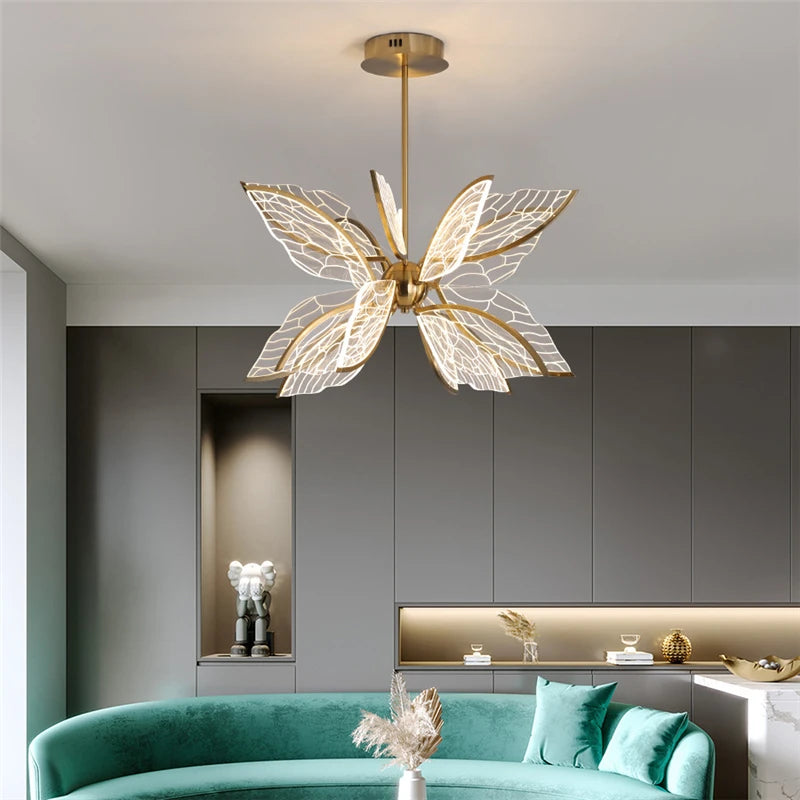 suspension modernes en acrylique motif papillon