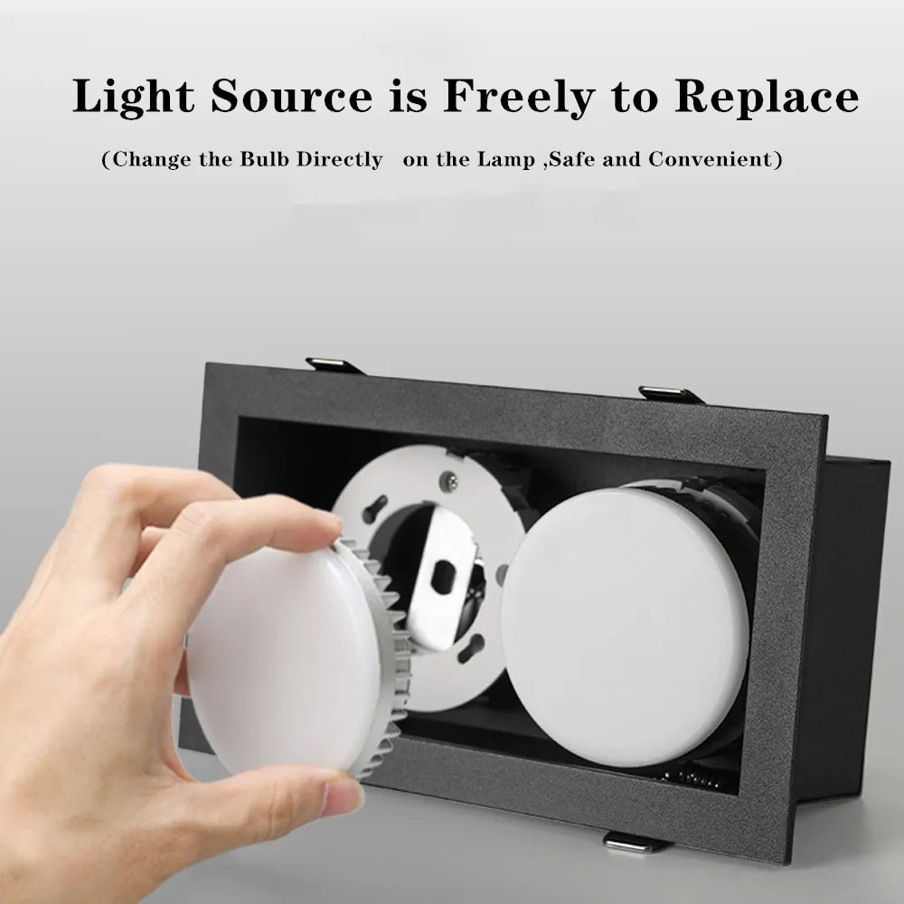 spot led encastrable plafond sans éblouissement - vue 3 sur 8