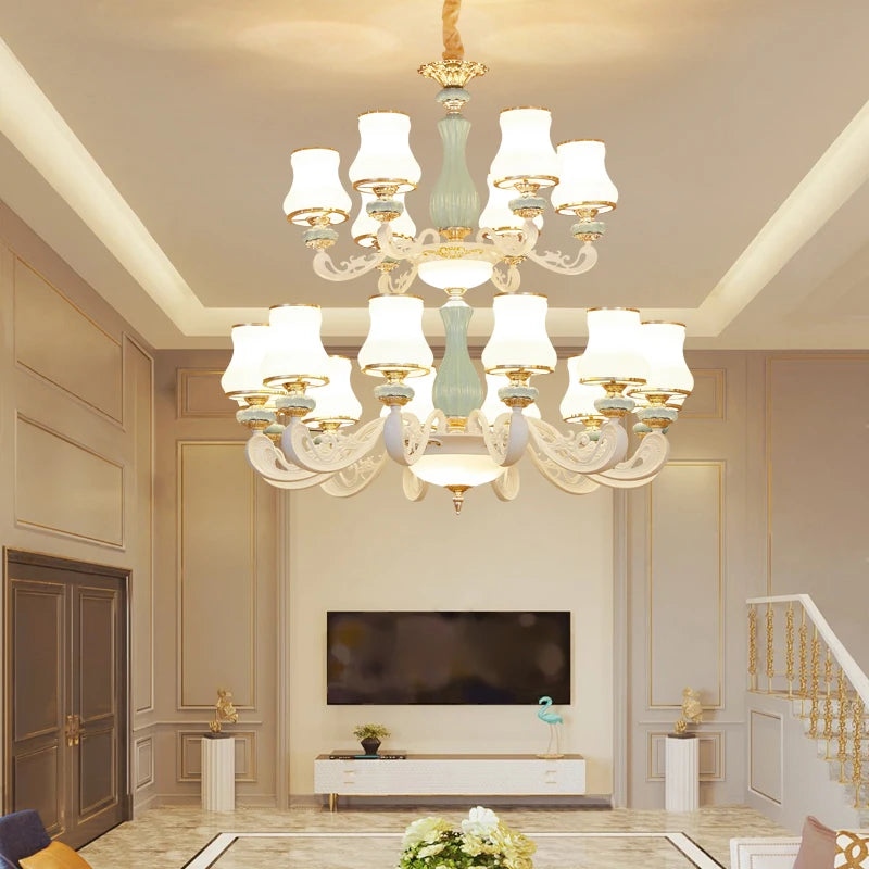 lustre en céramique moderne pour un éclairage élégant intérieur - vue 2 sur 19