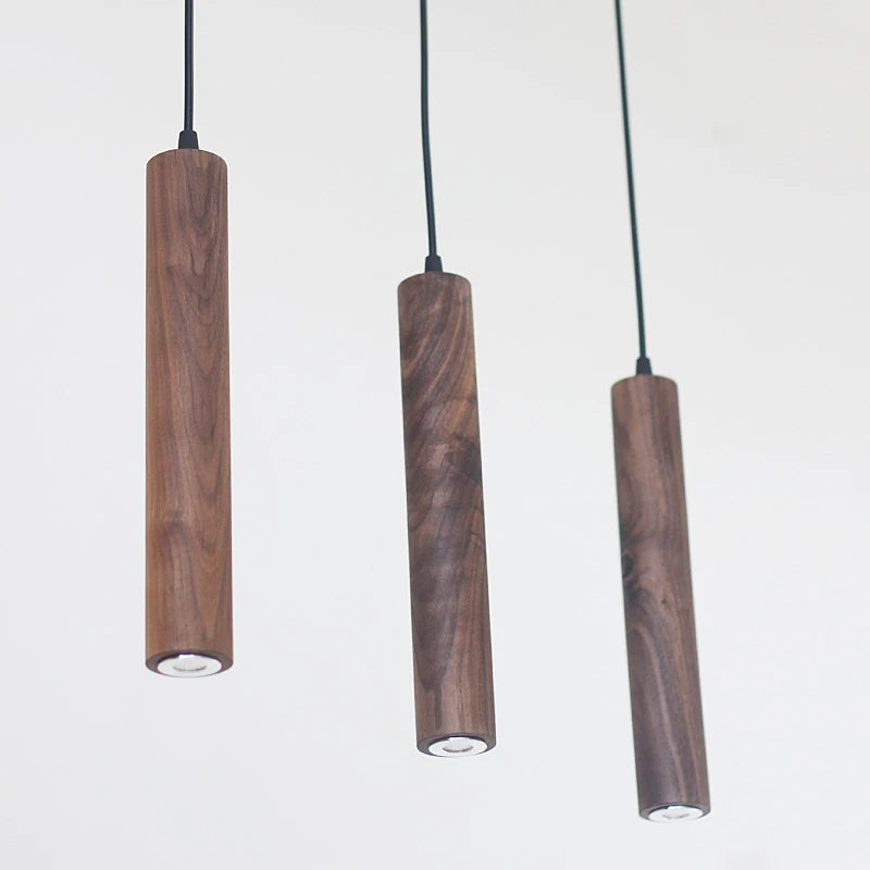 suspension modernes en bois avec éclairage led intérieur - vue 5 sur 8
