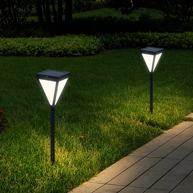 Lampe de pelouse solaire extérieure LED lampe de stigmatisation rougeoyante sans électricité couloir de jardin moderne terrasse ronde lumières de pelouse imperméables