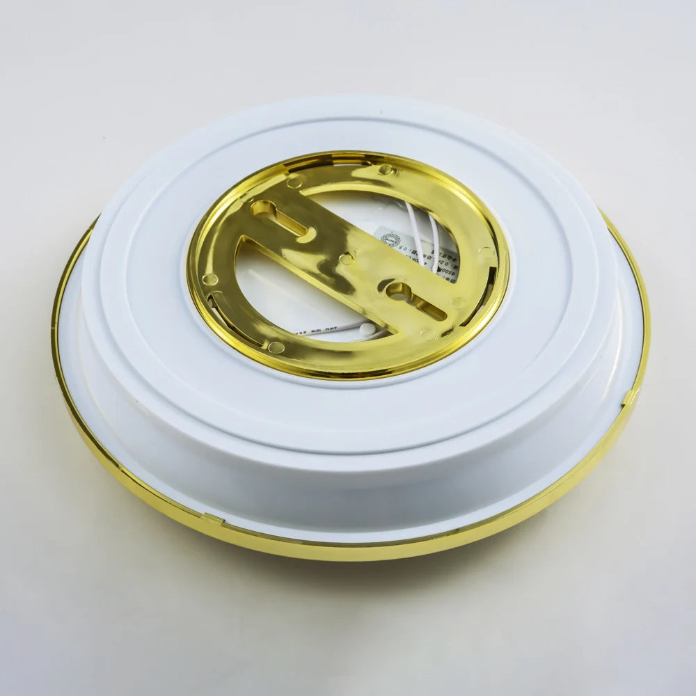 Zerouno plafond moderne à LEDs lumière étanche salle de bains lampe ronde salle de bain toilette 30W capteur de mouvement intérieur de la maison noir brillant - vue 3 sur 10