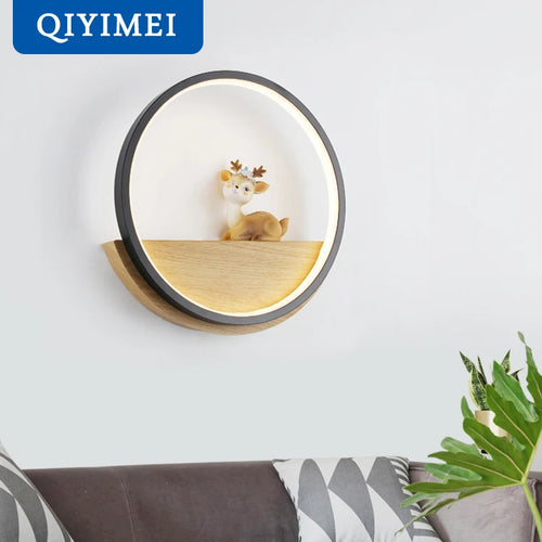 applique murale led modernes avec gradateur luminaire cerf