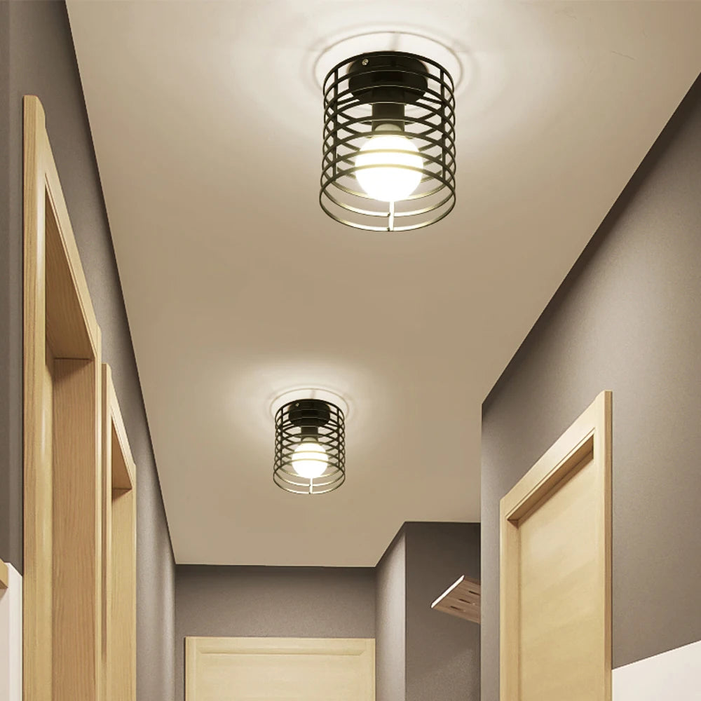 plafonnier vintage industriel loft led cage luminaire décoratif