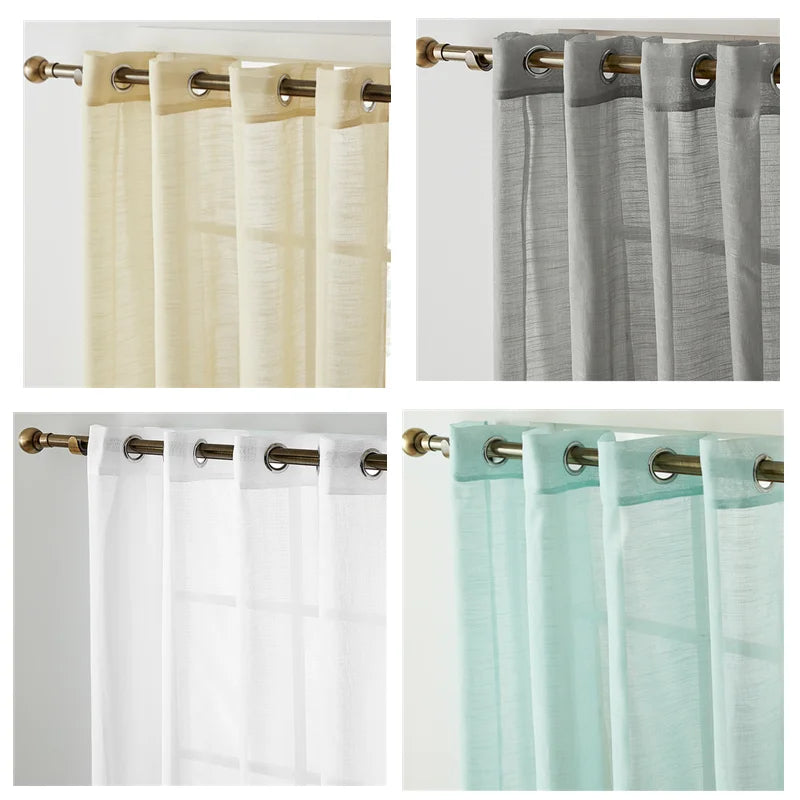 Voilage tulle translucide moderne sur mesure salon chambre - vue 4 sur 10