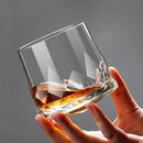 Verres whisky old fashioned motif relief élégant