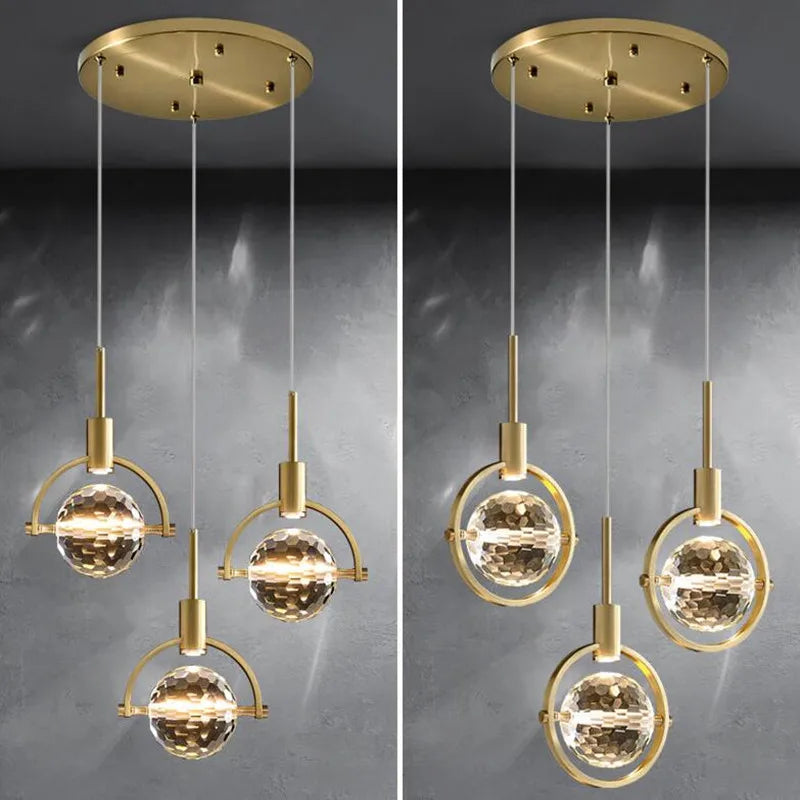 lampe nordique créative en cristal pour restaurant et bar - vue 4 sur 14