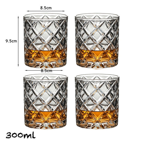 Verres whisky old fashioned motifs texturés lot 4