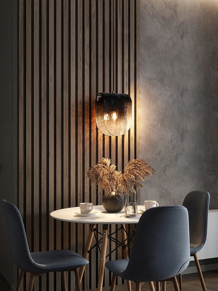 Suspension nordique simple en verre design arrondi - vue 6 sur 7