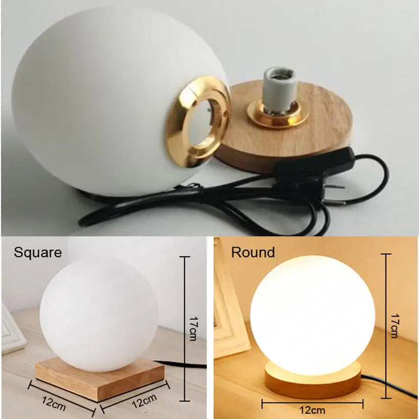 Lampe de table boule de verre Simple - vue 7 sur 8