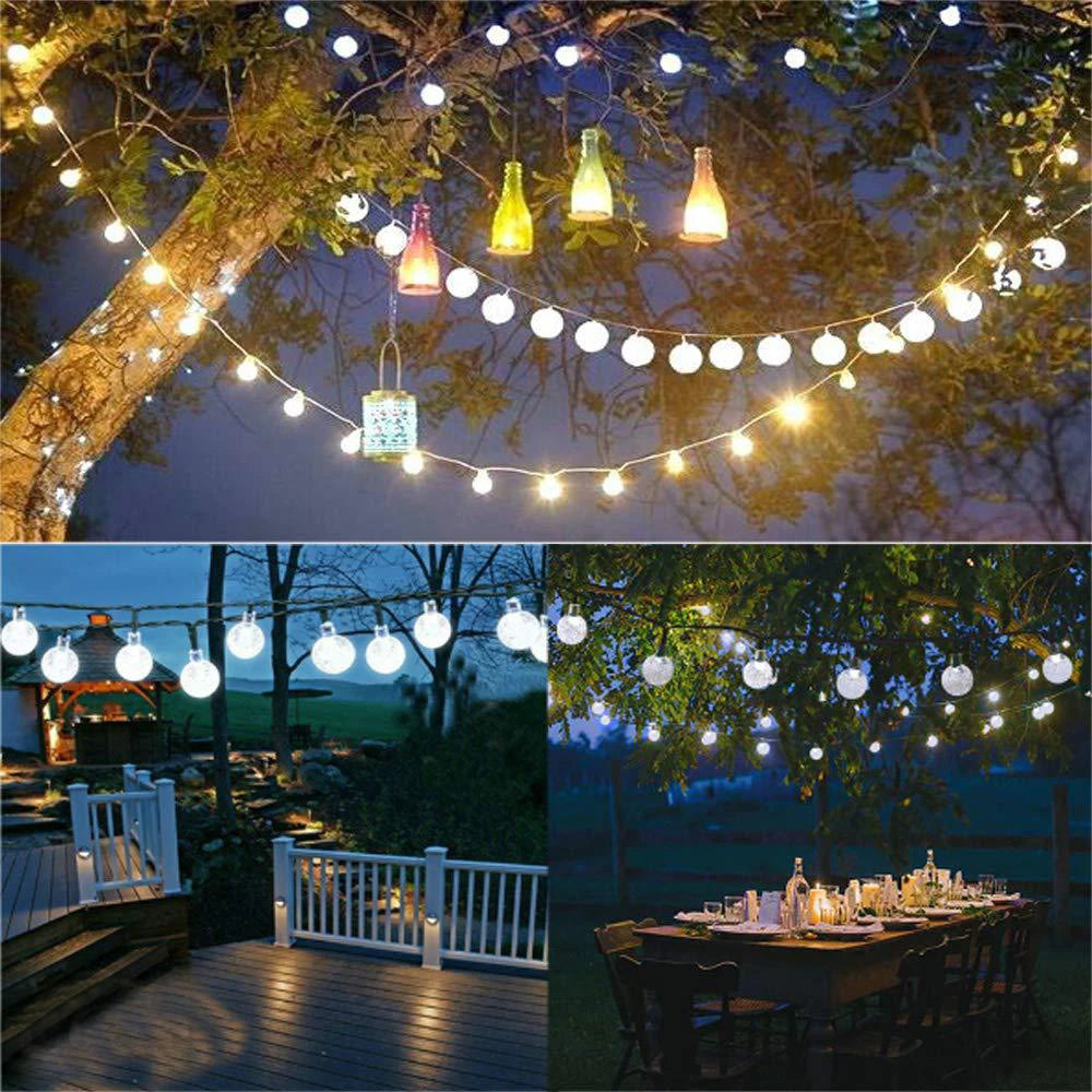 guirlande lumineuse à boules de cristal led pour décorations festives - vue 6 sur 9
