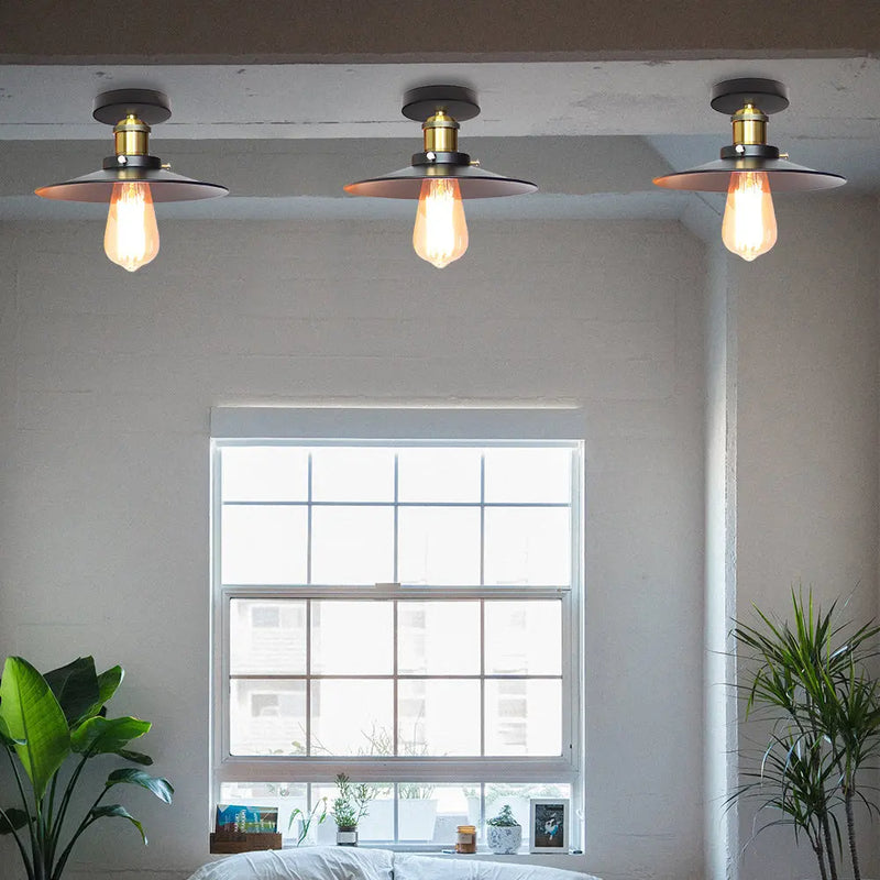 plafonnier industriel vintage led loft style américain