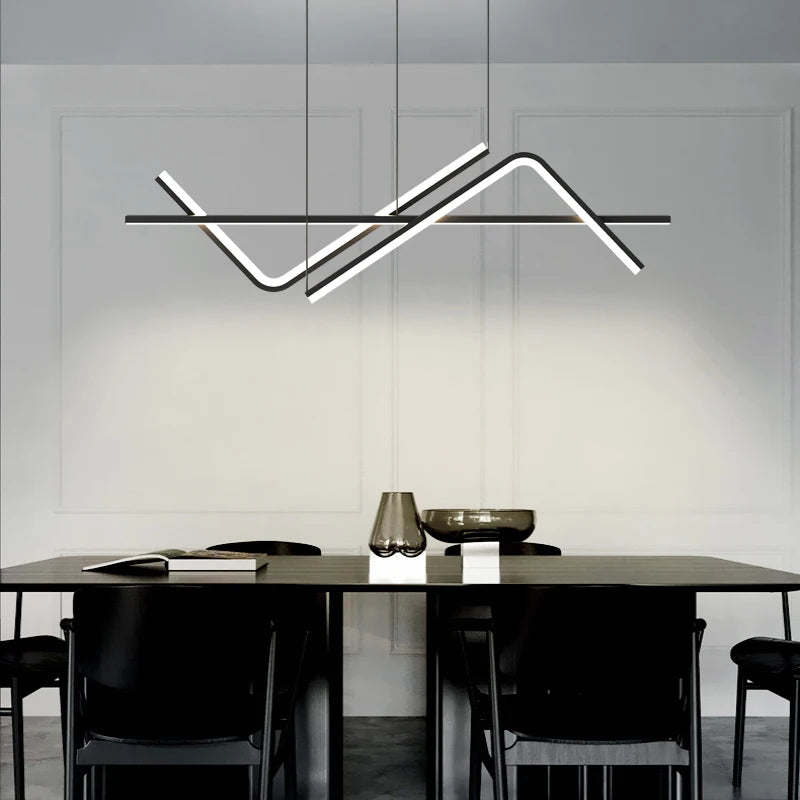 lustre led moderne pour restaurant hôtel café bureau - vue 2 sur 8