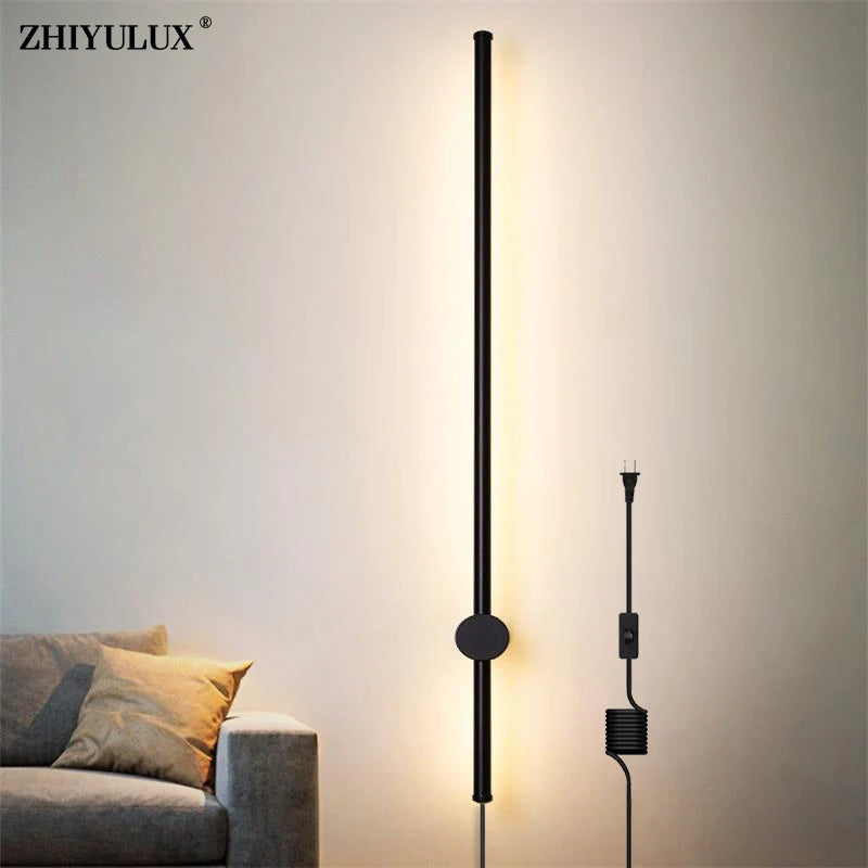 Simple avec prise 	 applique murale LED moderne lumières salon étude chambre chevet couloir allée salon cuisine lampe éclairage intérieur