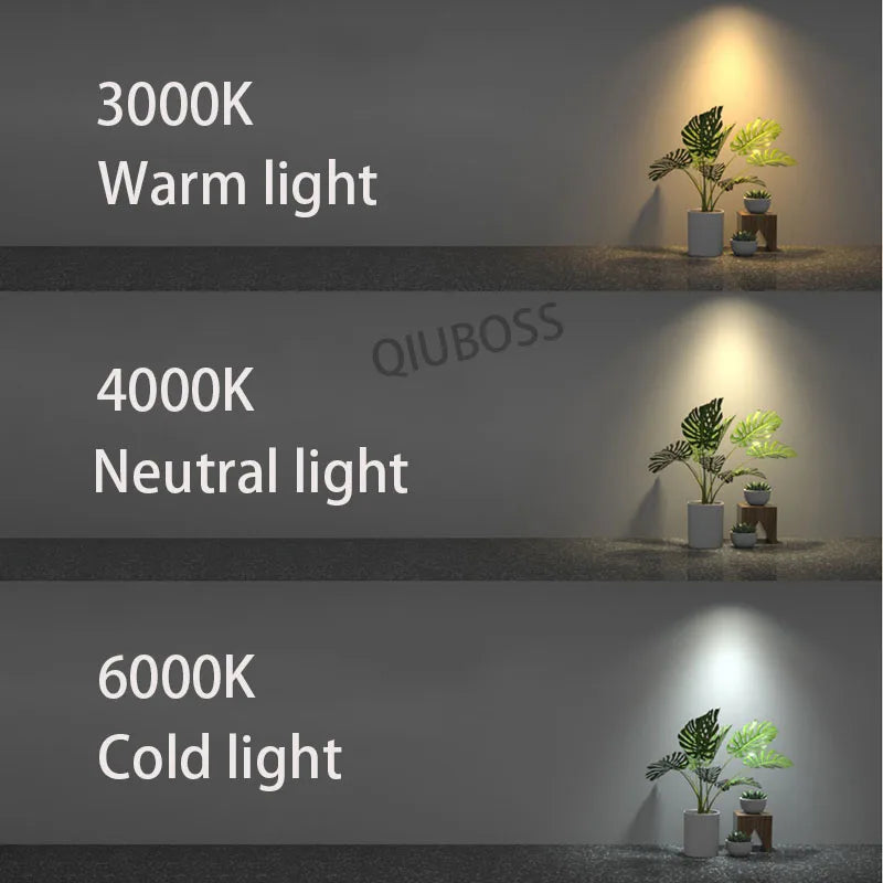 qiuboss spot led cylindre à intensité variable pour éclairage de plafond
