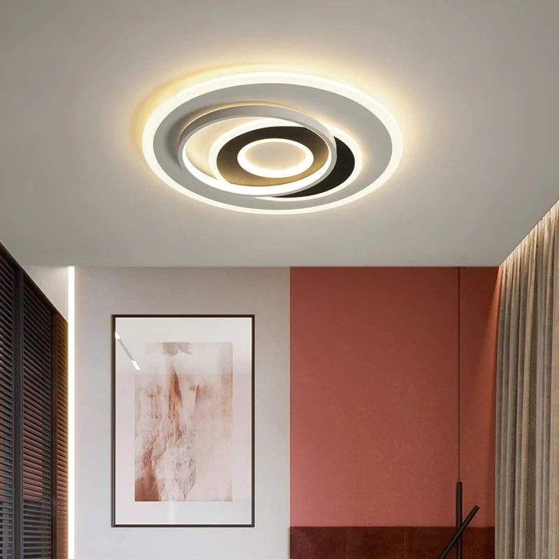 plafonnier post-moderne art déco avec télécommande tendance coréenne - vue 7 sur 11