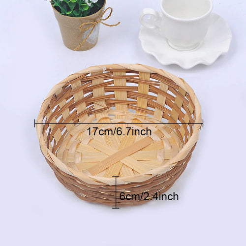panier à fruits en bambou tissé à la main grande capacité durable