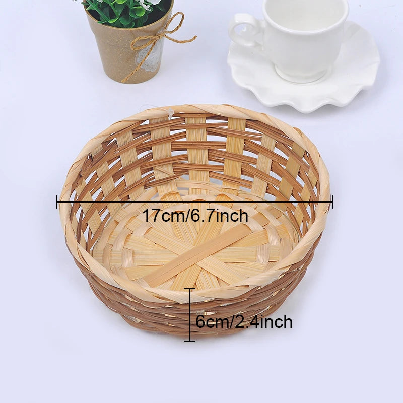 panier à fruits en bambou tissé à la main grande capacité durable - vue 8 sur 7
