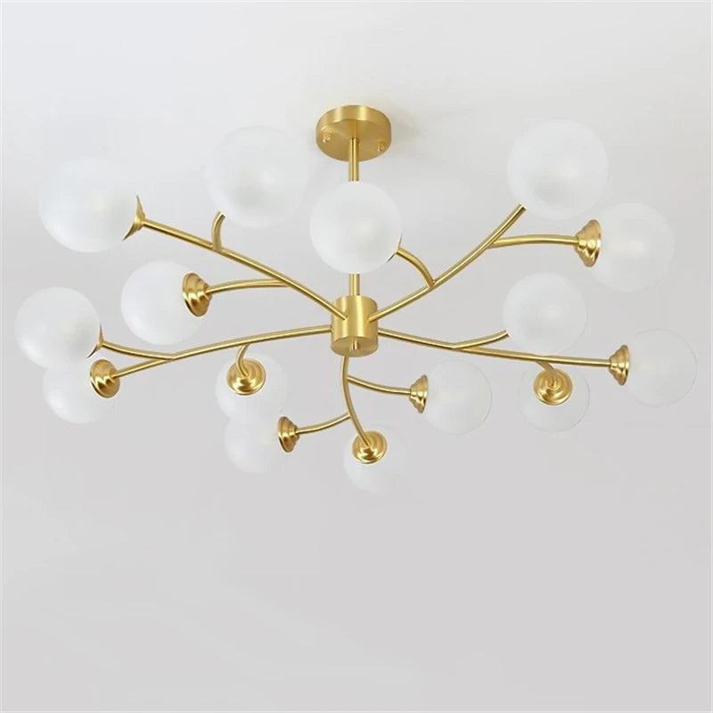 lustre led moderne nouvelle lampe suspension moléculaire nordique - vue 7 sur 14