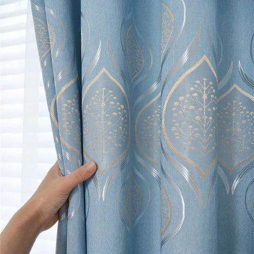 Rideau occultant floral moderne pour chambre ou salon