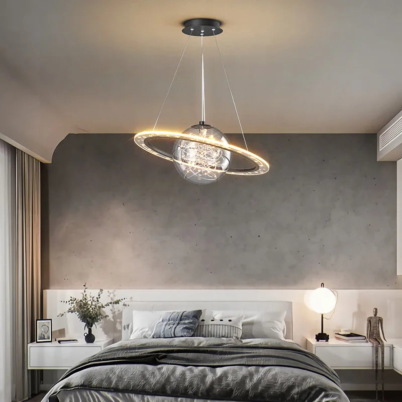 lustre led style post-moderne acrylique étoilé pour maison