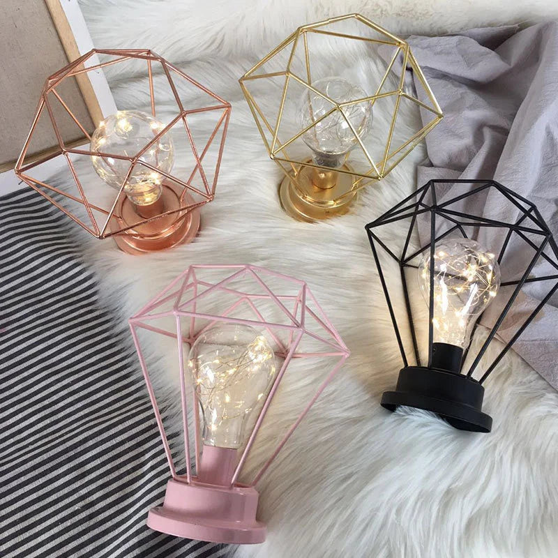 Lampe fer rétro led creux fil cuivre - vue 4 sur 13