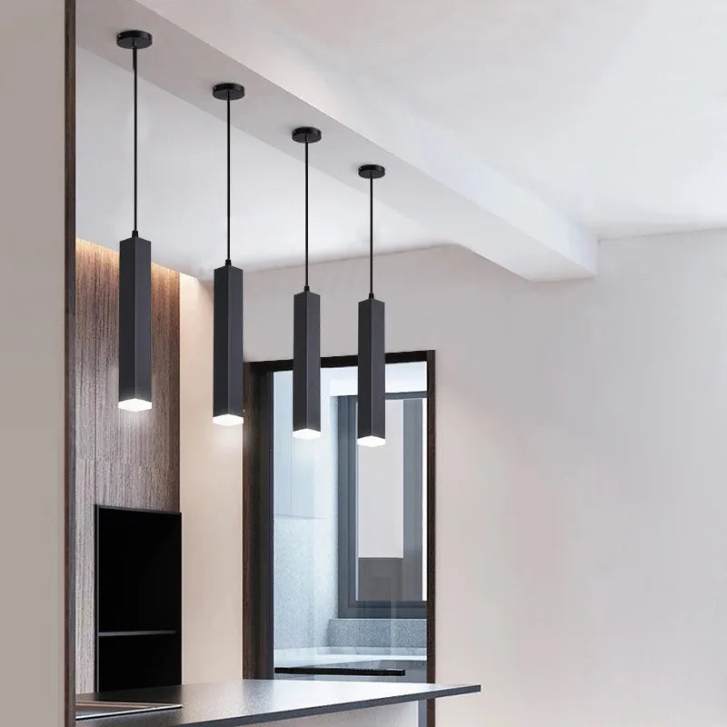 Luminaire suspension led tube tuyau carré - vue 6 sur 9