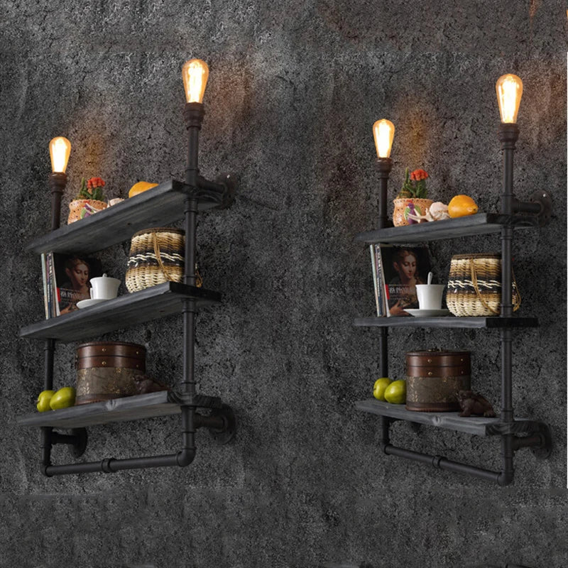 applique murale industrielle vintage style américain en fer