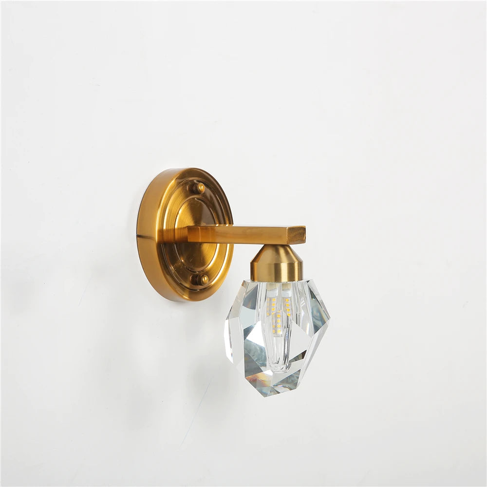 Applique murale LED cristal nordique diamant - vue 5 sur 8