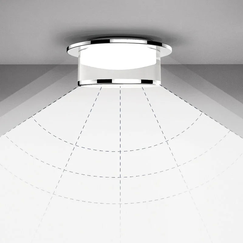 plafonnier encastré en cristal style luxueux pour éclairage LED - vue 5 sur 5