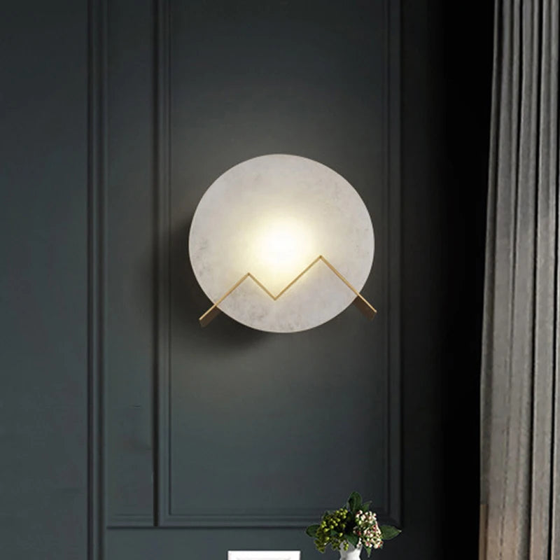 applique murale led en cuivre marbré pour hôtel bar