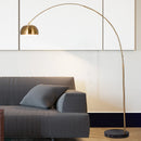 lampadaire nordique led en fer simple avec base en marbre