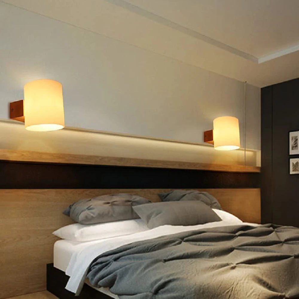 Applique murale LED japonaise nordique boisée - vue 5 sur 5